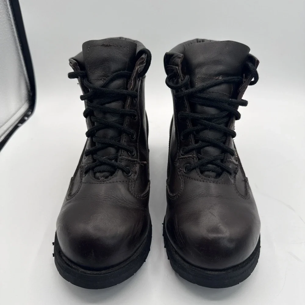 Rock Work Boots Brown Men's Size 8 W Durable Leather‎ Workwear 40500